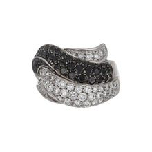 Load image into Gallery viewer, Estate 18K White Gold Black and White Diamond Ring
