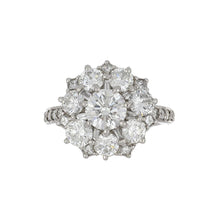 Load image into Gallery viewer, Platinum Diamond Cluster Ring
