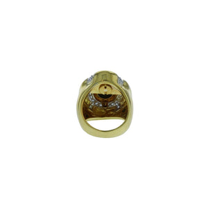 Estate Hammerman Bros. 18K Gold Onyx and Diamond Ring