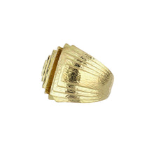 Load image into Gallery viewer, Estate David Webb 18K Gold Step Ring with Bark Finish
