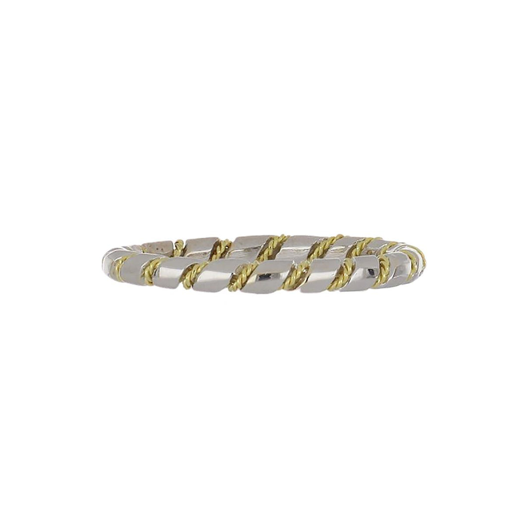 Hidalgo 18K Two-Tone Gold Twisted Rope Band