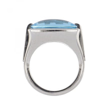 Load image into Gallery viewer, Bulgari Blue Topaz White Gold Ring
