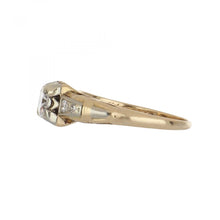 Load image into Gallery viewer, Art Deco 1930s 14K White and Rose Gold Diamond Ring
