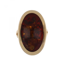 Load image into Gallery viewer, Estate 14K Gold Amber Ring
