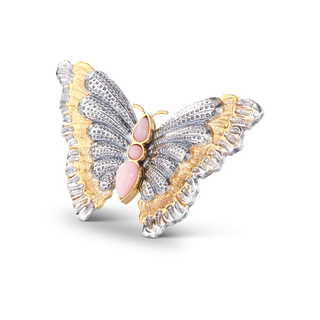 Buccellati Two-Tone Pink Opal Butterfly Brooch