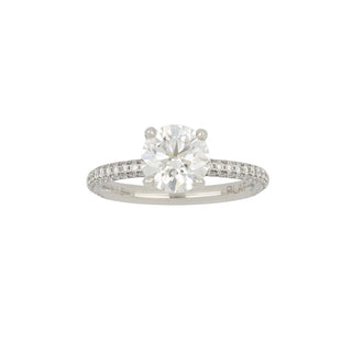 Estate Platinum GIA 1.71 Carat Round Brilliant-Cut Diamond Engagement Ring