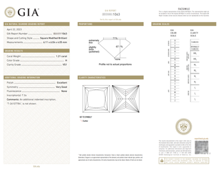 Tenenbaum Workshop GIA 1.21 Carat Princess Cut Diamond Engagement Ring