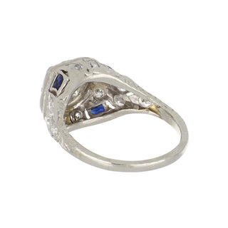 Art Deco GIA 1.11 Carat Round Cut Diamond Vintage Style Engagement Ring