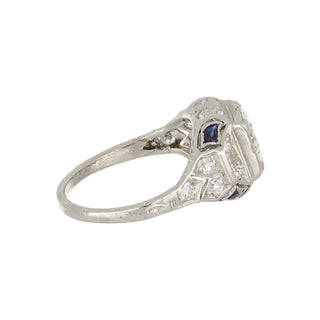 Art Deco GIA 1.11 Carat Round Cut Diamond Vintage Style Engagement Ring