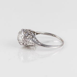 Art Deco GIA 0.80ct Old European-Cut Diamond Solitaire Engagement Ring