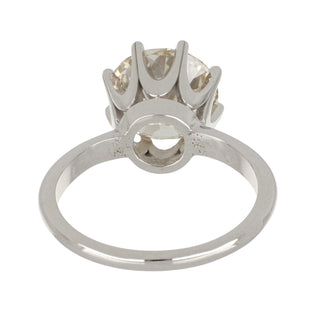 Estate 18K White Gold Diamond Solitaire Ring