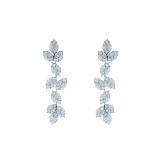 Estate Diamond Cluster Fringe Jewelry Suite