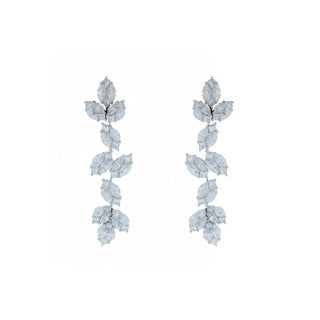 Estate Diamond Cluster Fringe Jewelry Suite