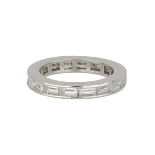 Platinum Baguette Cut Diamond Eternity Band