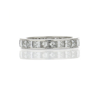 Estate Van Cleef & Arpels Platinum Princess Cut Diamond Eternity Band