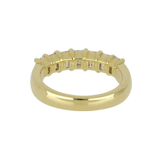 18K Gold Emerald-Cut Diamond Band
