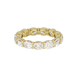 18K Gold Oval Cut Diamond Eternity Band