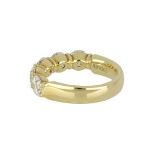 18K Gold Diamond Half Band