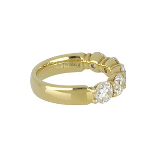 18K Gold Diamond Half Band