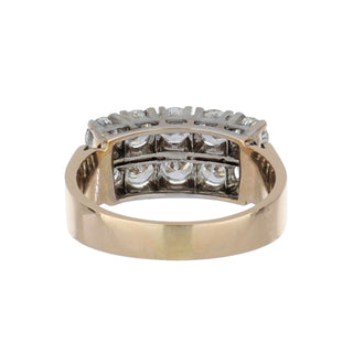 Mid-Century 14K Gold Diamond Half Band