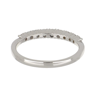 18K White Gold Diamond Half Band