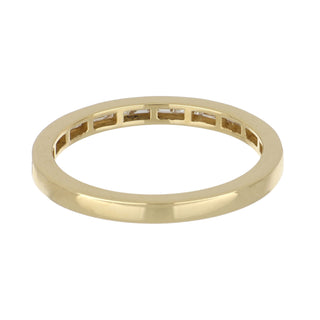 18K Gold Baguette Cut Diamond Half Band