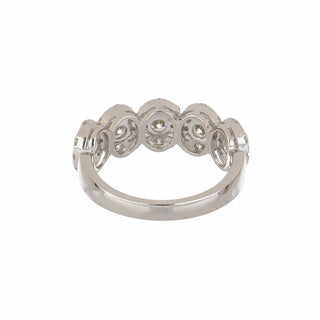 14K White Gold Diamond 5 Stone Band