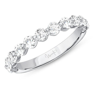 14K White Gold Diamonds Half Band