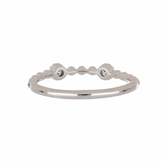 14K White Gold Diamond Half Band