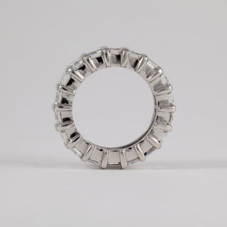 Vintage 1990s Platinum Emerald Cut Diamonds Eternity Band