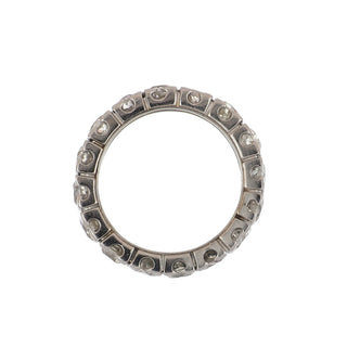 Art Deco Platinum Old Mine-Cut Diamond Eternity Band