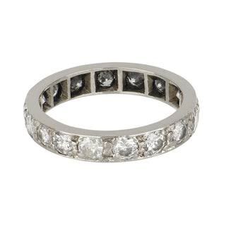 Retro Platinum Diamond Eternity Band