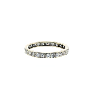 Art Deco 18K Gold Single-Cut Diamond Eternity Band