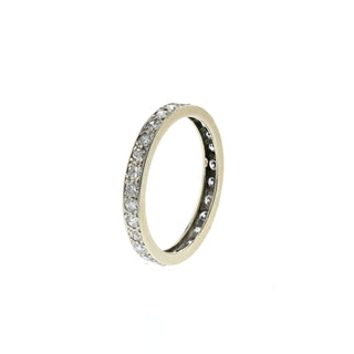 Art Deco 18K Gold Single-Cut Diamond Eternity Band