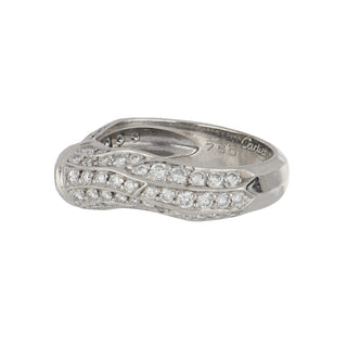 Vintage Cartier 18K White Gold Diamond Half Band