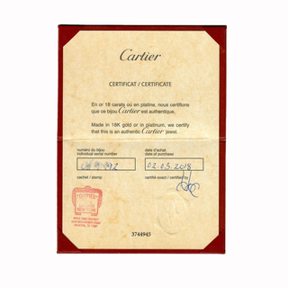 Estate Cartier 18K Gold Ceramic & Diamond Trinity Ring