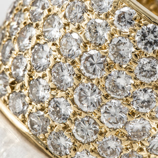 Vintage 1980s Van Cleef & Arpels 18K Gold Diamond Eternity Band