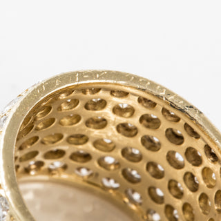 Vintage 1980s Van Cleef & Arpels 18K Gold Diamond Eternity Band