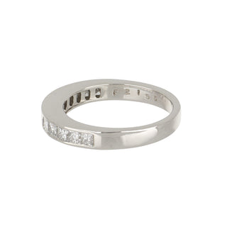 Estate Platinum Princess-Cut Diamond Half Band