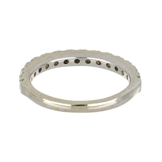 14K White Gold Diamond Half Band