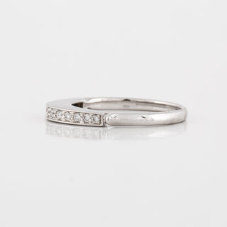 Estate 18K White Gold Diamond Half Band