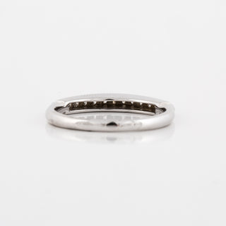 Estate 18K White Gold Diamond Half Band