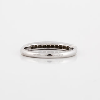 Estate 18K White Gold Diamond Half Band