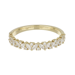 14K Gold Diamond Half Band