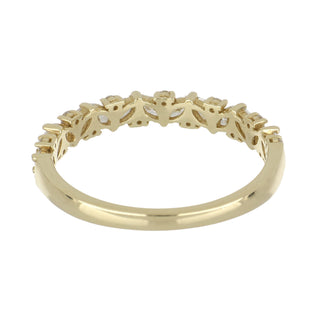 14K Gold Diamond Half Band