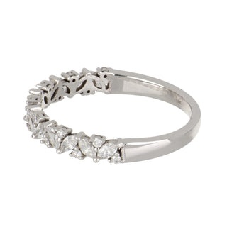 Tenenbaum 14K White Gold Marquise & Round-Cut Diamond Half Band