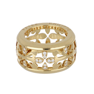 Estate Patek Philippe 'Calatava Cross Ring' 18K Gold Diamond Band