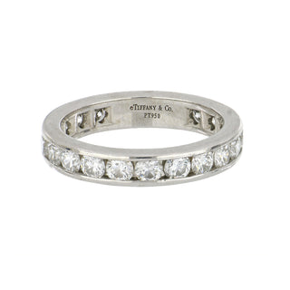 2000s Tiffany & Co. Platinum Round Cut Diamonds Eternity Band