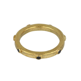 Estate Gurhan 24K Gold Black Diamond Eternity Band