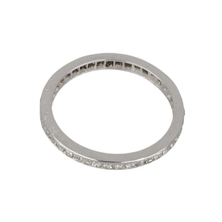 Art Deco Platinum Single-Cut Diamond Eternity Band